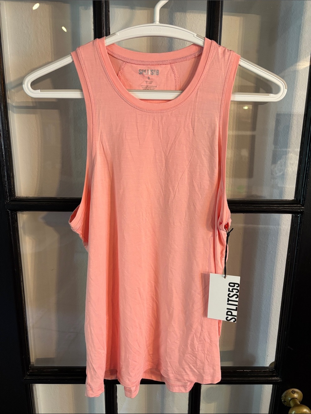 Splits59 Soft Pink Sleeveless Muscle Tank